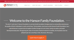 Desktop Screenshot of hansonfoundation.org