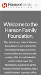Mobile Screenshot of hansonfoundation.org